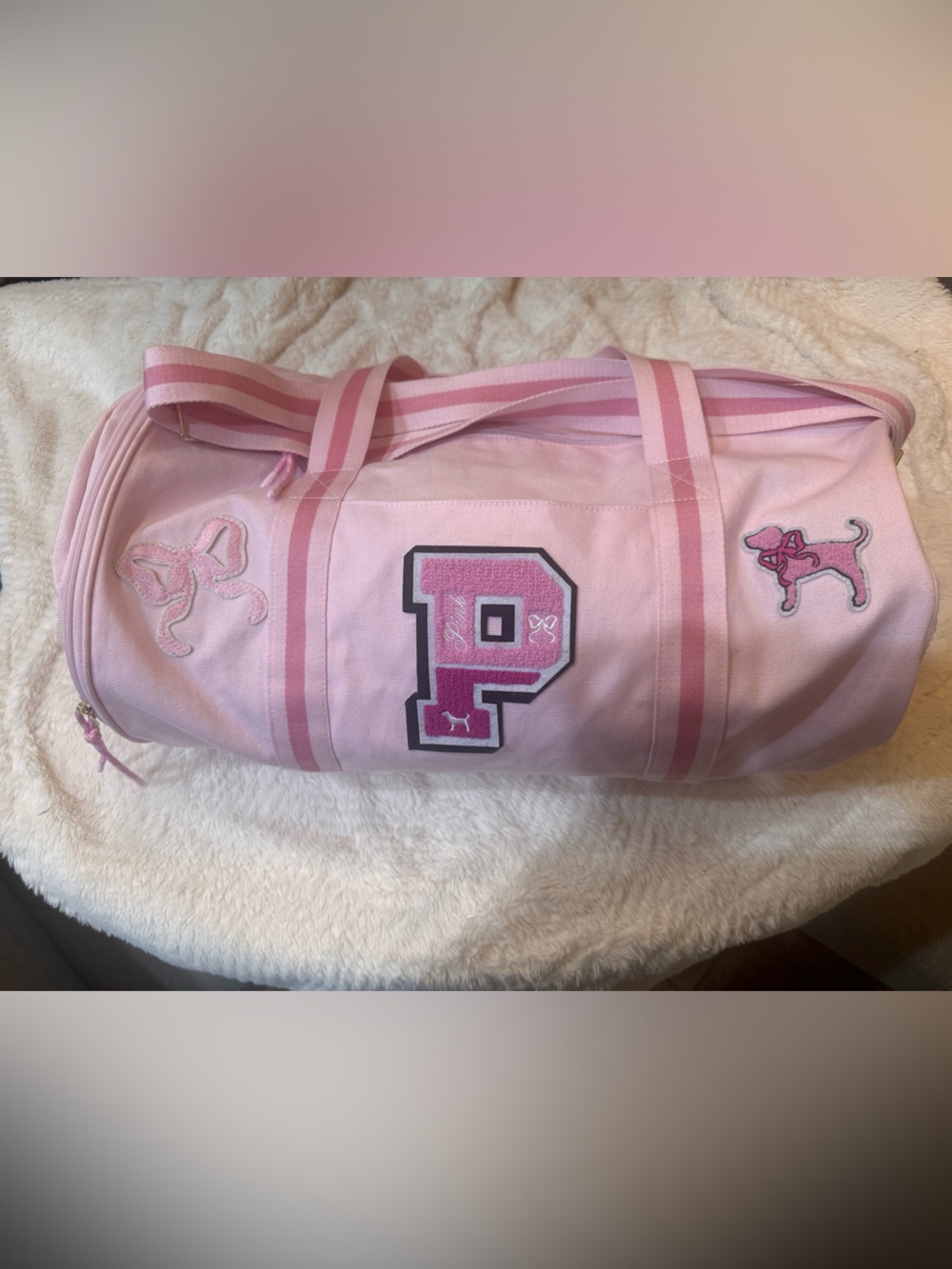 LoveShackFancy x Pink Oversized Large Gym Bag RARE